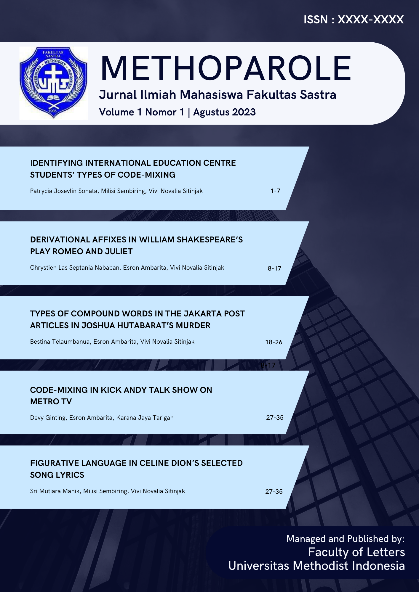 					View Vol. 1 No. 1 (2023): August 2023
				